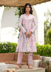 Rose Quartz Marble Print A-Line Co-ord Set