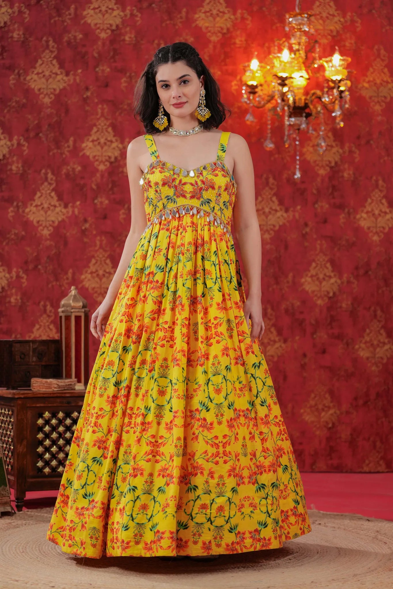 Marigold Cape Gown Set