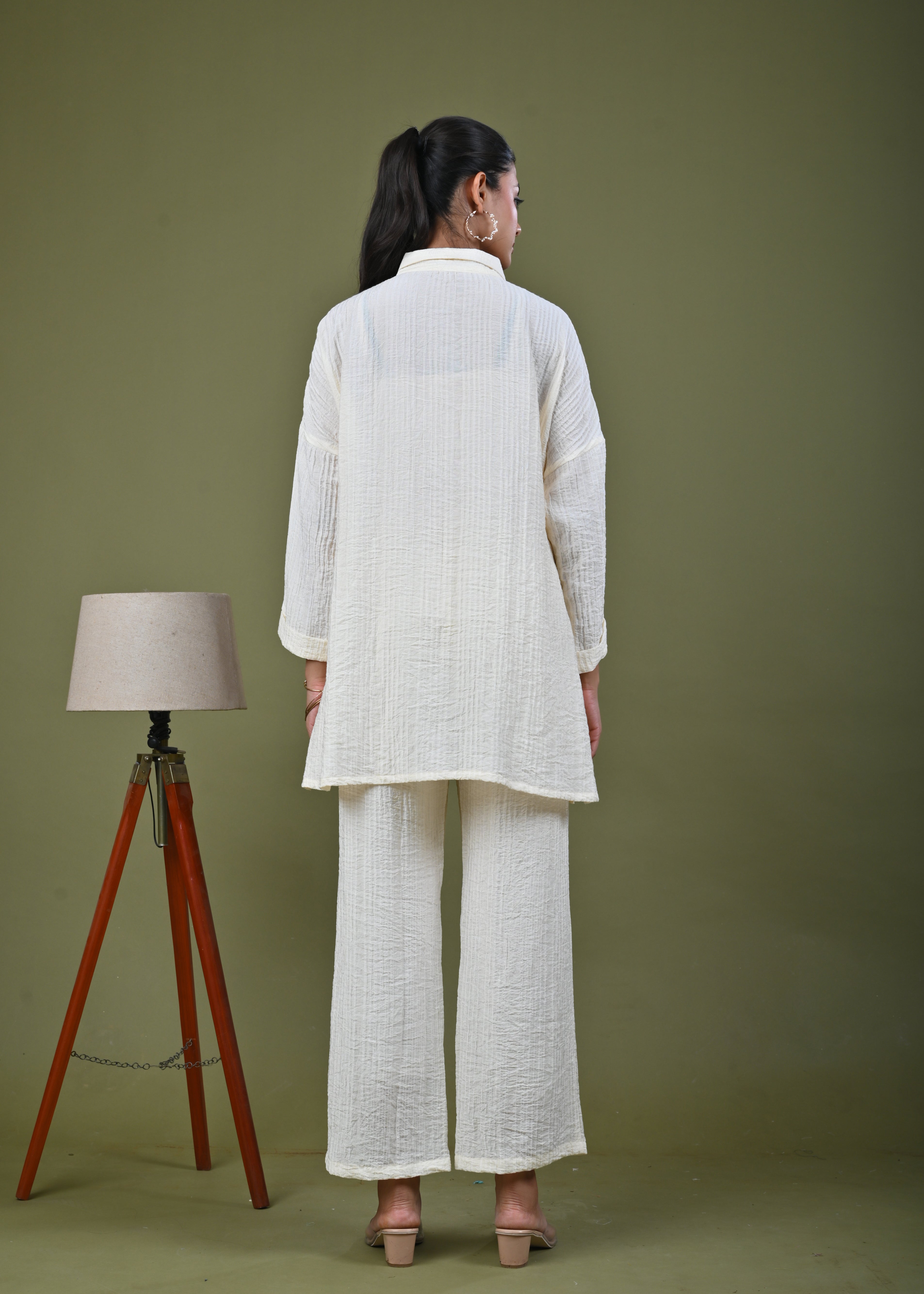 Noor Silk Crinkle Kaftan Co-ord Set