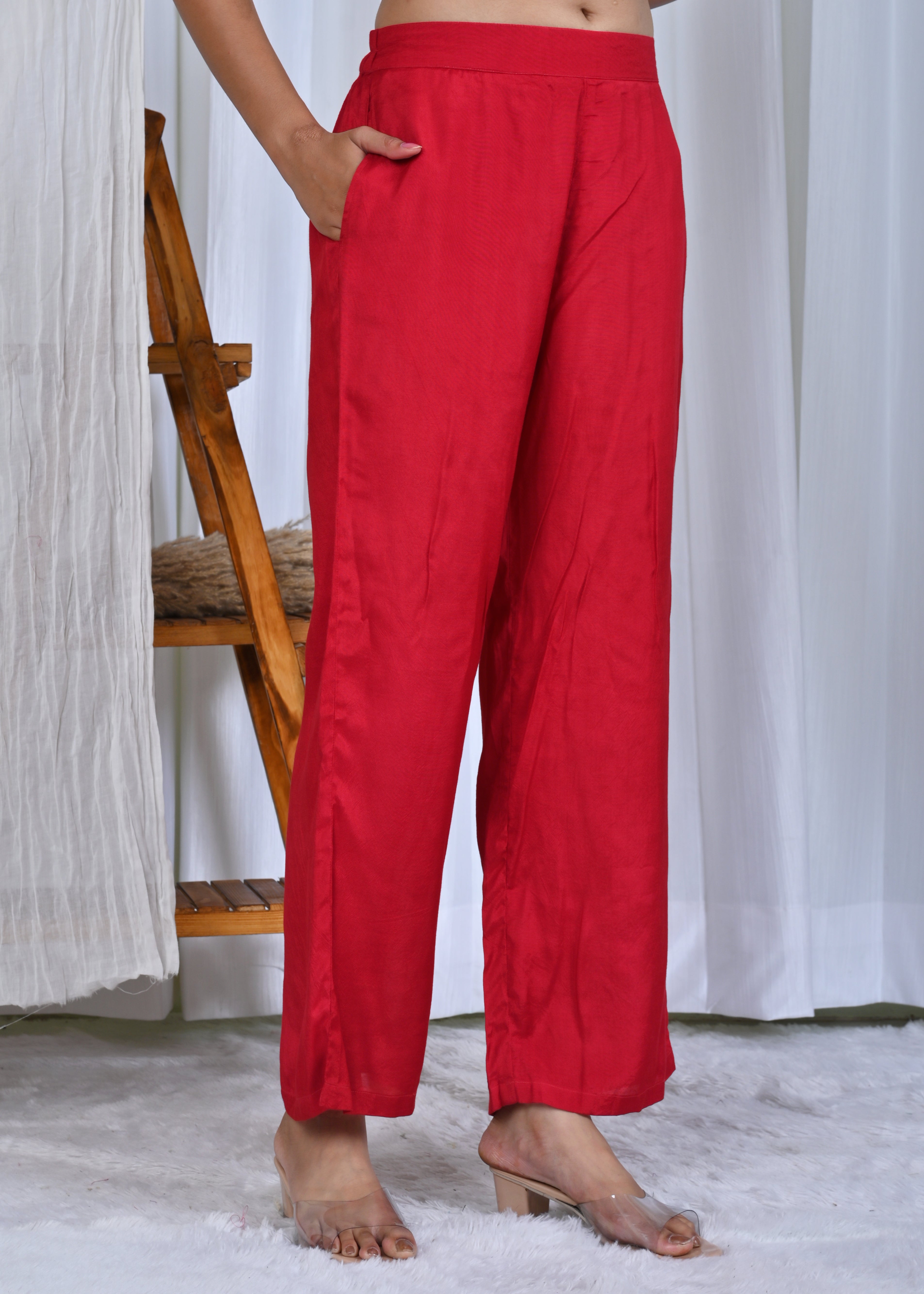 Saaj Sheesh Mahal Mul Chanderi Co-ord Set
