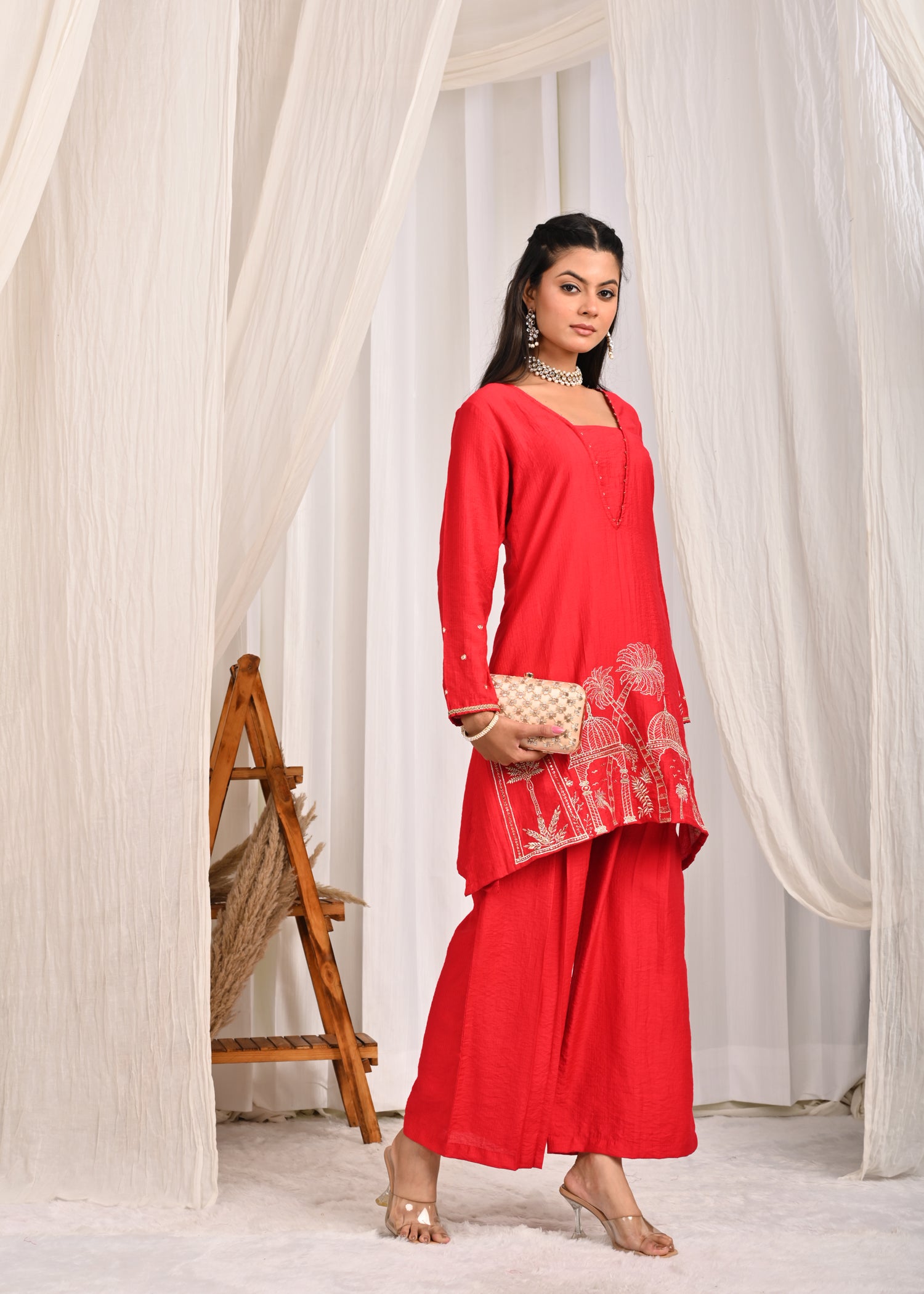 Jag Mag Mahal Embroidered A-Line Co-ord Set