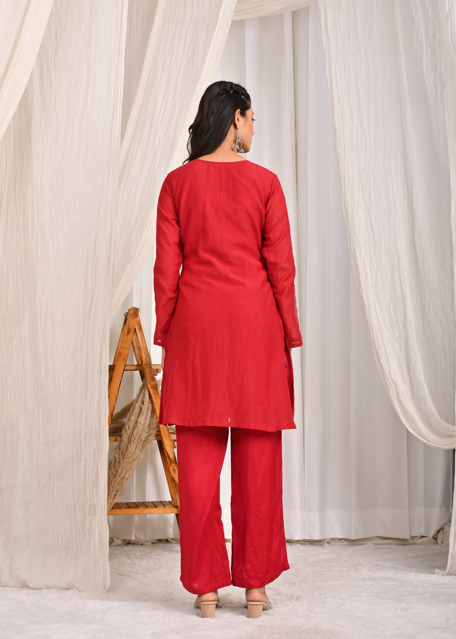 Saaj Sheesh Mahal Mul Chanderi Co-ord Set