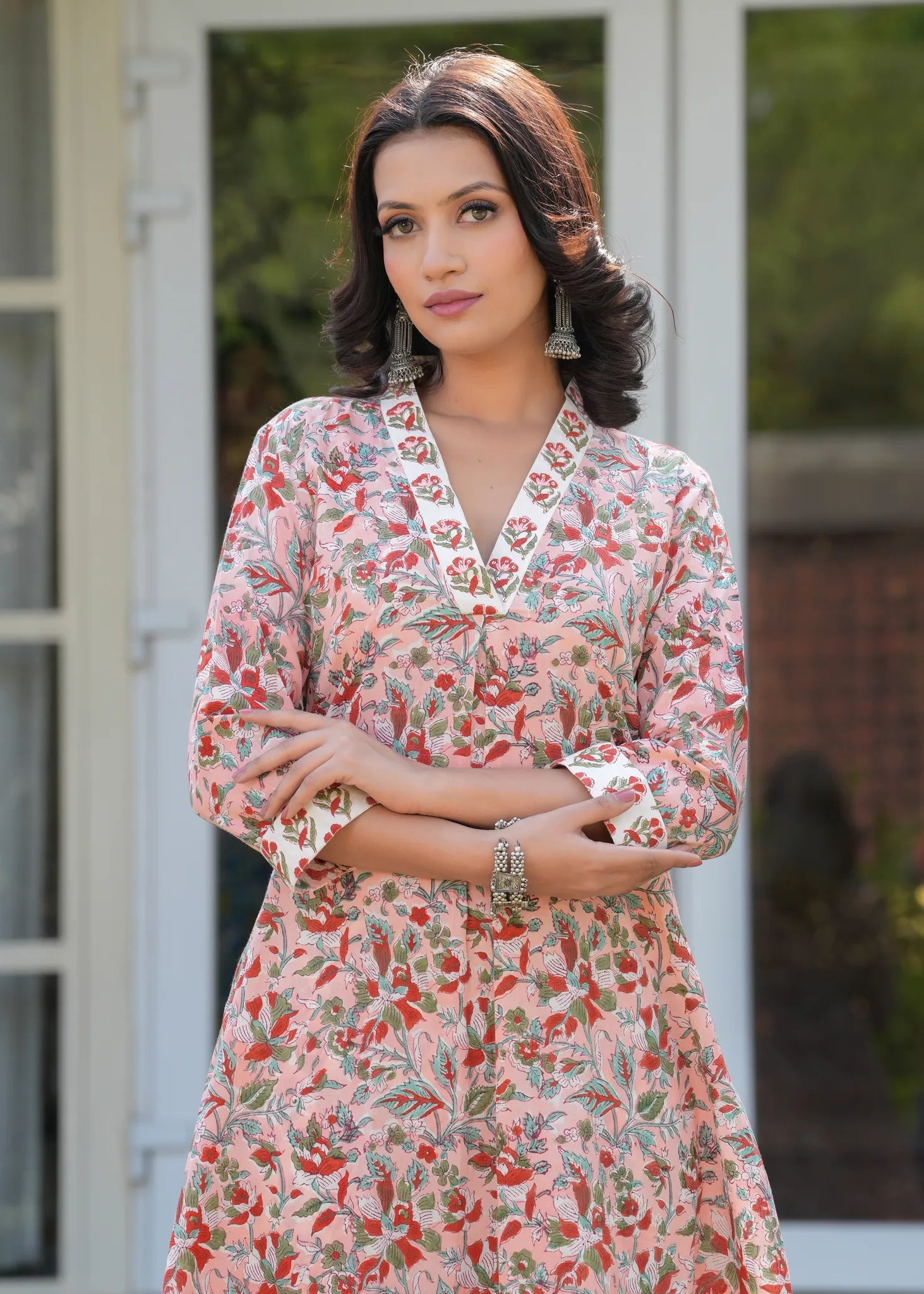 Block Print A-Line Kurta