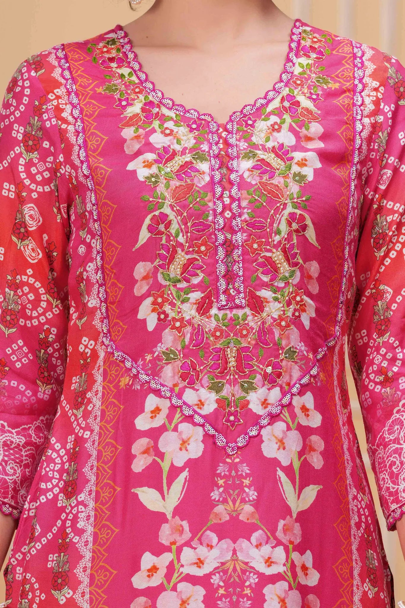 Floral Circus Straight Kurta Suit Set