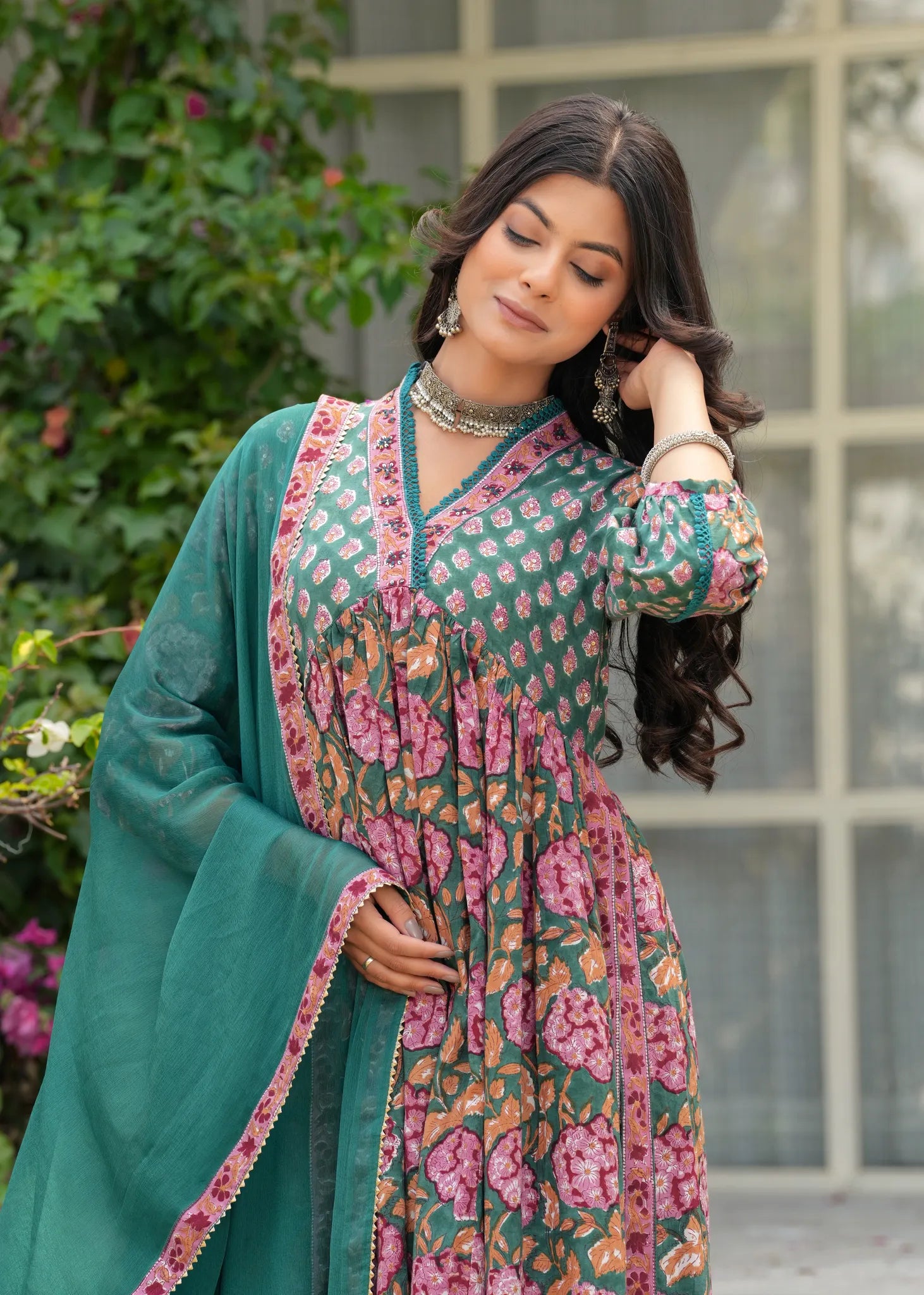 Amiya Hand Blocked Aliyah Kurta Set