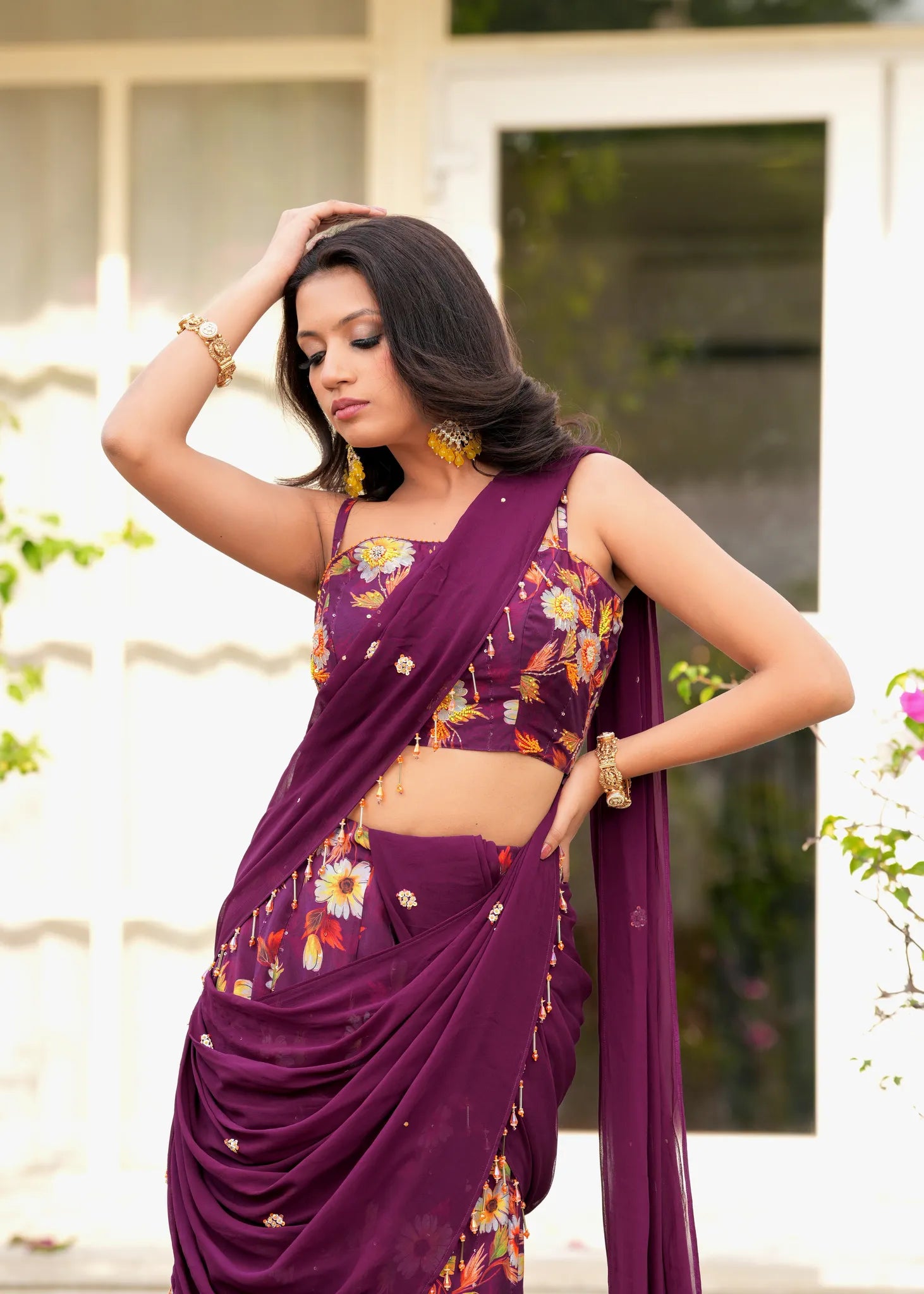 Jaamuni Bling Pre Draped Saree