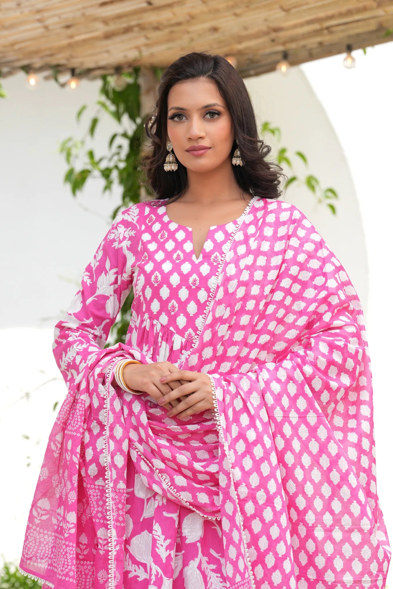 Gulabi Kudi A-Line Cotton Kurta Set